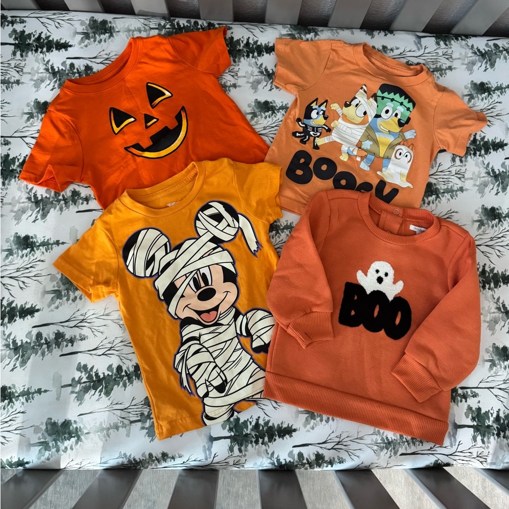 Baby Boy Halloween T-Shirts and Sweatshirt Disney Bluey Mickey Mouse 18 Months